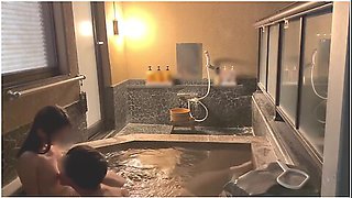 First Hot Spring Tripsex In A Stylish Open-air Bath At Nightjapanese Amateur Hentai