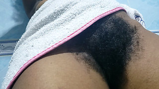 Young Natural Hairy Babe in the Bathroom with Natural Allure, Intimate Atmosphere and Soft, Sensual Presence