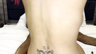 Redhead slut with big boobs goes down