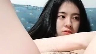 Young Korean Teen Teasing Her Pussy