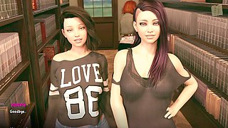 Big boobed hentai visual novel with 3D action and erotic stories