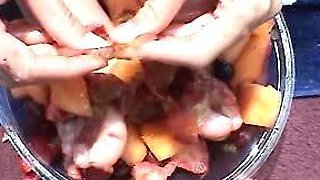 Amateur Foot Fetish Girlfriend Sucks and gives a Footjob