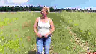 Daddys Luder's Naked Outdoor Stroll - Hairy MILF Solo Undress