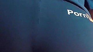 I Rubbed His Cock with My Tight Black Shorts and His Penis Started Leaking