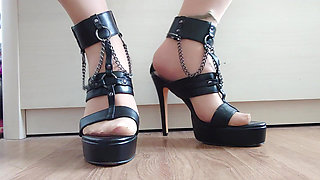 Carmen's Nylon Feet in Sexy High Heels