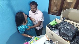 Bengali Hot Bhabhi Secret Romantic Sex, with Her Naughty Devar in Store Room