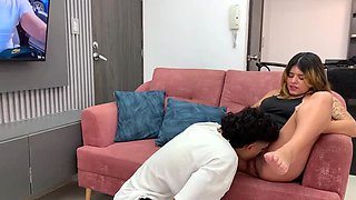 I fuck my stepsister in our living room when nobody is home