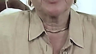 granny is horny for stiff cum cock