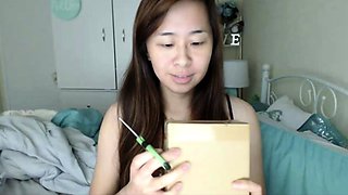 Japanese teen honey Rui Yazawa in pink toys h