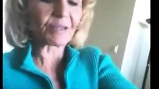 Granny Handjob with a Happy Ending - Amateur Homemade Video