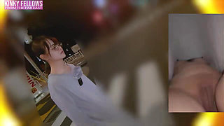 Fragile Heiress Heat as the Natural Rich Beauty Offers Warm Mouth Support Inside a Risky Temporary Booth