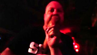 Dirty foot cleaning in public bar