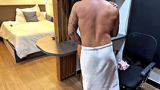 Caught masturbating!! Naughty stepdaughter turned on while watching stepdad fucking