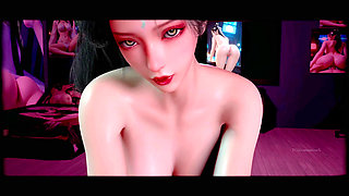3D Big Boobs Asian Stripper Got Fucked so Hard by BBC