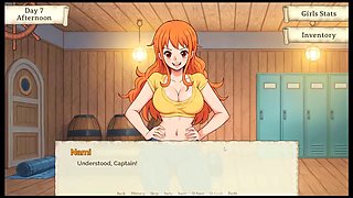 Lusty Buccaneers Parody Hentai Game Ep.2 Nami is stripping for the right amount of gold !