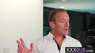 New massage practice on big dick guy