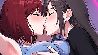 AI Generated Cartoon content, Uncensored video of 18 Year old Anime Girl,  Lesbian Indian Kissing Orgasm of Mature Women