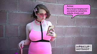 Watch Anna Blaze take on a massive rod & get her face drenched in cum