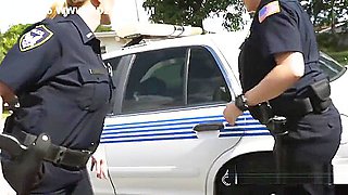 Cops Get Into a Foursome with A Black Dude with A Massive Cock Ready to Fuck Three Horny Cops