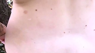 Risky Public Hiking Trail Striptease Leads to POV Blowjob