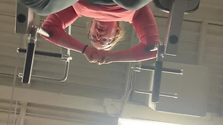 First Time Gym Orgasm!! Cumming at the Gym From an Ab Workout