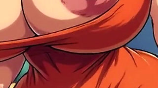 Classic Cartoon Style Nude Women in Kitchen