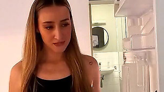 Hot and Cute Beauty in Her Dormitory Room Takes off Panties to Flash Shaved Pussy and Big Ass