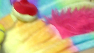 A Real Student Party in Pajamas! Girls Harass a Guy