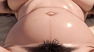 Pregnant Beach Exhibition - Hairy Pussy Tanning & Craving Sperm