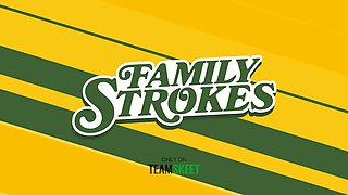 Familystrokes - naughty slut unclothes off her clothes seducing fortunate stud to fuck her raw vulva