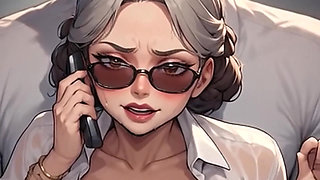 Waifu Mature Secretary POV - Office Phone Call Close-Up Boob Teasing Undressing(1m Teaser)