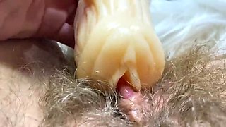 Big Clit Penetrates Wet Vagina in Intense Orgasm