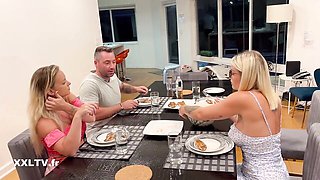 Tiffany Leiddi And Margot Dulac Dinner Table Foursome Lead-In