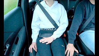 Things heat up in the car after the driving lesson with Berrybabe69 and Alexsanderofficial