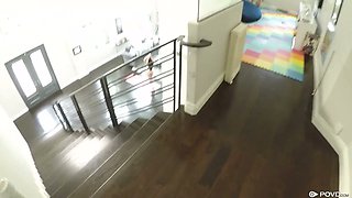 Watch awesome POV doggy fuck with bootyful brunette sexpot August Ames
