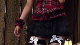 Skinny Japan teen with hairy pussy secretly fucked by step dad