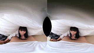 Petite Japanese Student's VR Passion in Uniform Heat