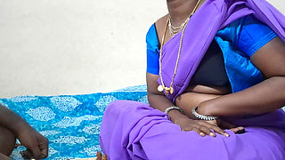 Desi Tamil Indian Aunty Fucks a Boy Through Chess Game