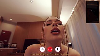 Shameless shawty fucks with her lover wile on face-time call