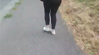 The Biggest Slut in Alsace Shows Her Ass in the Street C in Front of Passers-by
