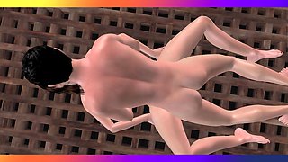 3D Animated Sex Videos - a Beautiful Girl Getting Fucked in Machinery Position in Her Both Pussy and Ass