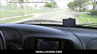 Petite teenage entices her driving instructor to pass