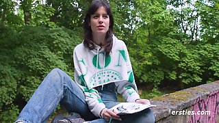 Cute Fingers Her Shaved Pussy While Moaning