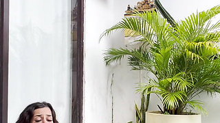 Solo Outdoors Squirting Bored on Holiday