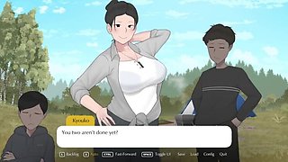 Hiking Adventure with Busty Mom in Game #1: Big Tits & Hot Camp Mom with Friend