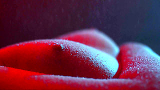 Snow Falling on My Tits and Pussy - Softcore Christmas Tease Closeup