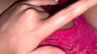 Wet Latina Solo Masturbation in Pink Panties - Close Up Pussy & Clit Rubbing Orgasm