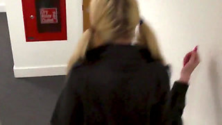 Teen Blonde Dogging Blowjobs and Big Facials