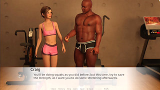 Chris Leg Stretched by Gym Trainer Craig