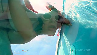 Underwater Deppthroat, Ass Licking, Fucking, Cum Eating